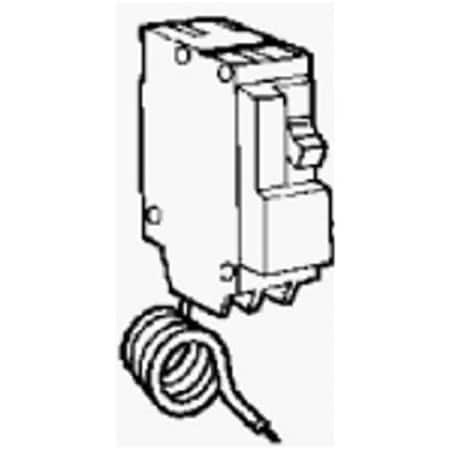 Ge Industrial Solutions Circuit Breaker, THQL Series, 15A, 1 Pole, 120/240V AC, 10kA at 120/240V AC 206462